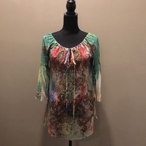 Floral boho tunic Size S